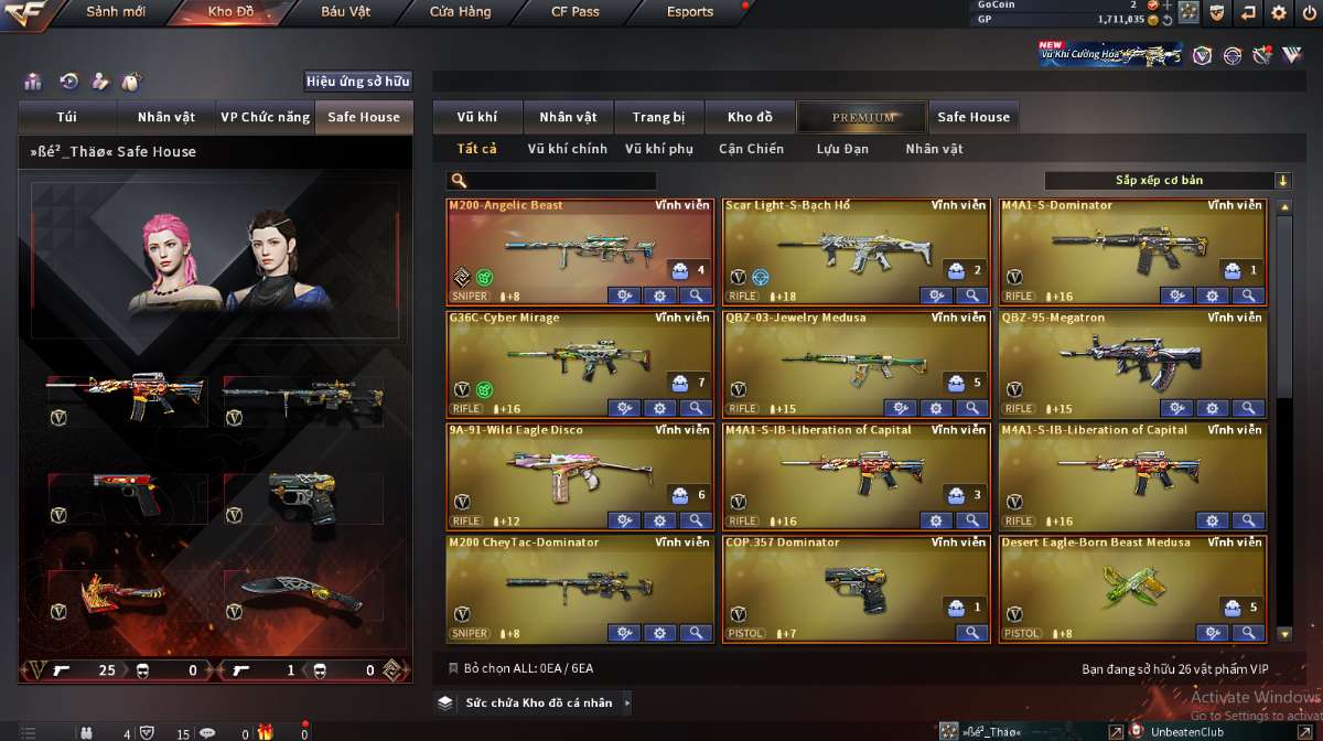 shop acc cf uy tin gia re